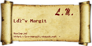Löv Margit névjegykártya